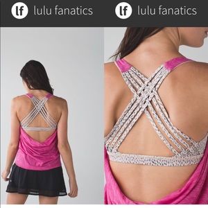 Pink lululemon free to be wild tank top